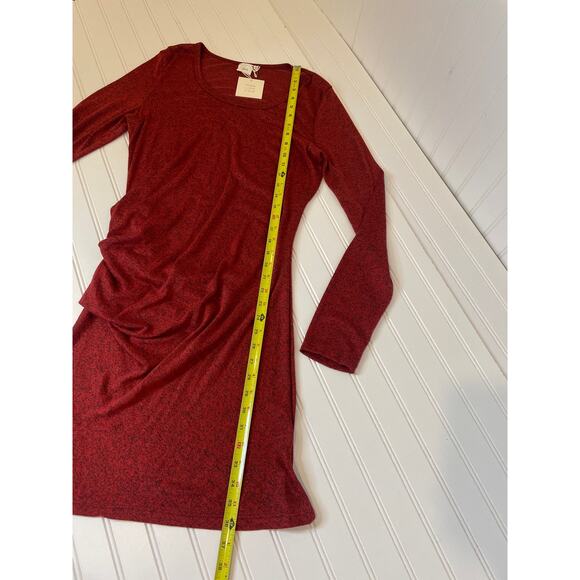 NWT Nordstrom Sheath Ruched Dresses Gray & Red Long Sleeve Mini Bundle Size L - Picture 4 of 6